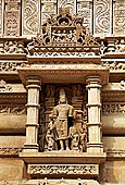 Khajuraho - the beautiful carvings of the Lakshmana temple 